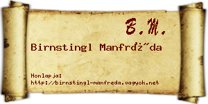 Birnstingl Manfréda névjegykártya